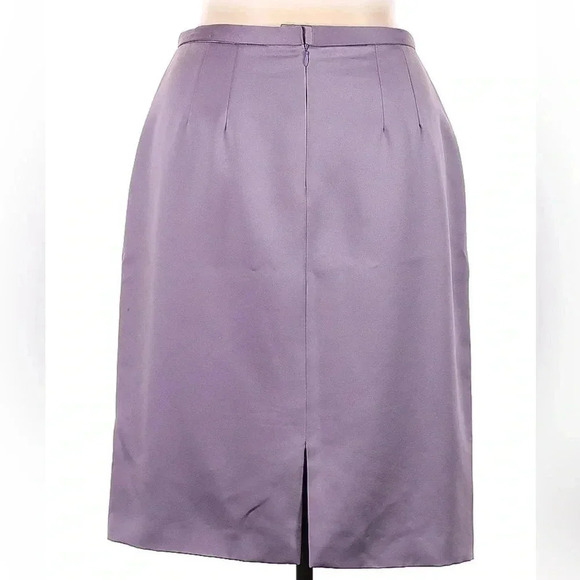 Zola Evening | David Minka Purple Lilac Satin Formal Pencil Skirt Size 16 XL - Picture 2 of 2